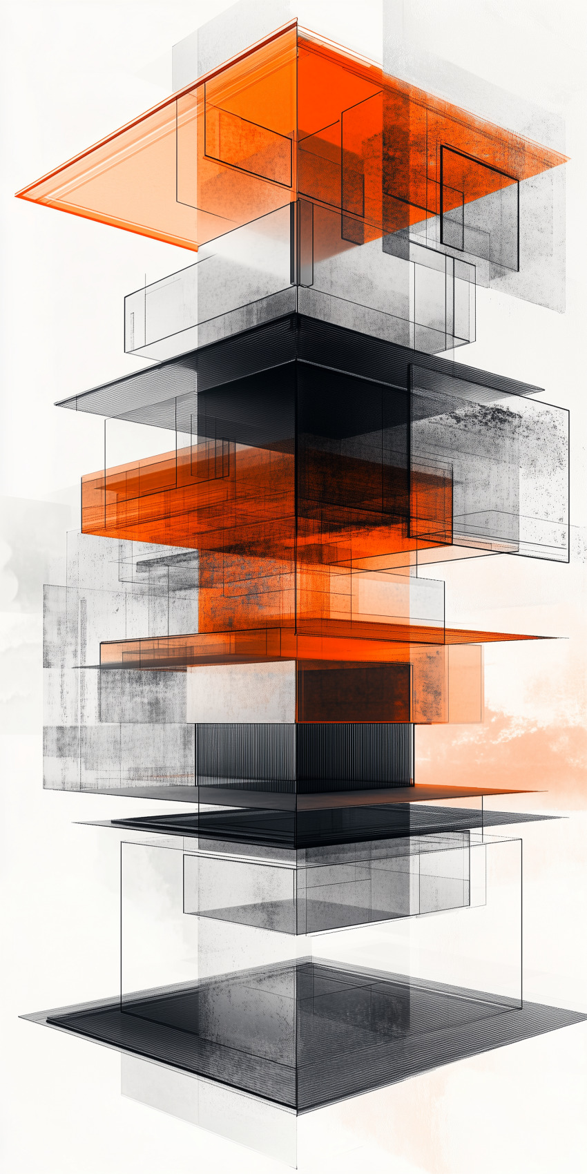 Fond d'écran mobile abstrait formes et lignes 4