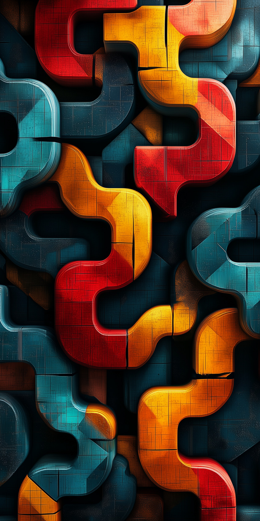 Fond d'écran mobile abstrait formes et lignes 40