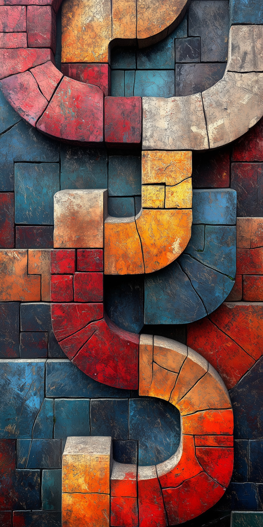 Fond d'écran mobile abstrait formes et lignes 41