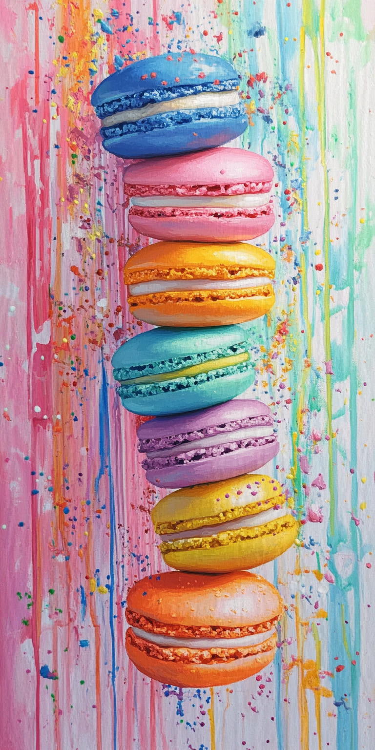 Fond d'écran macaron pour mobile 1