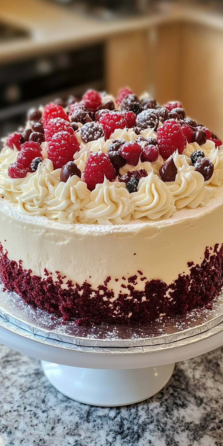 Fond d'écran mobile gateau framboise 1