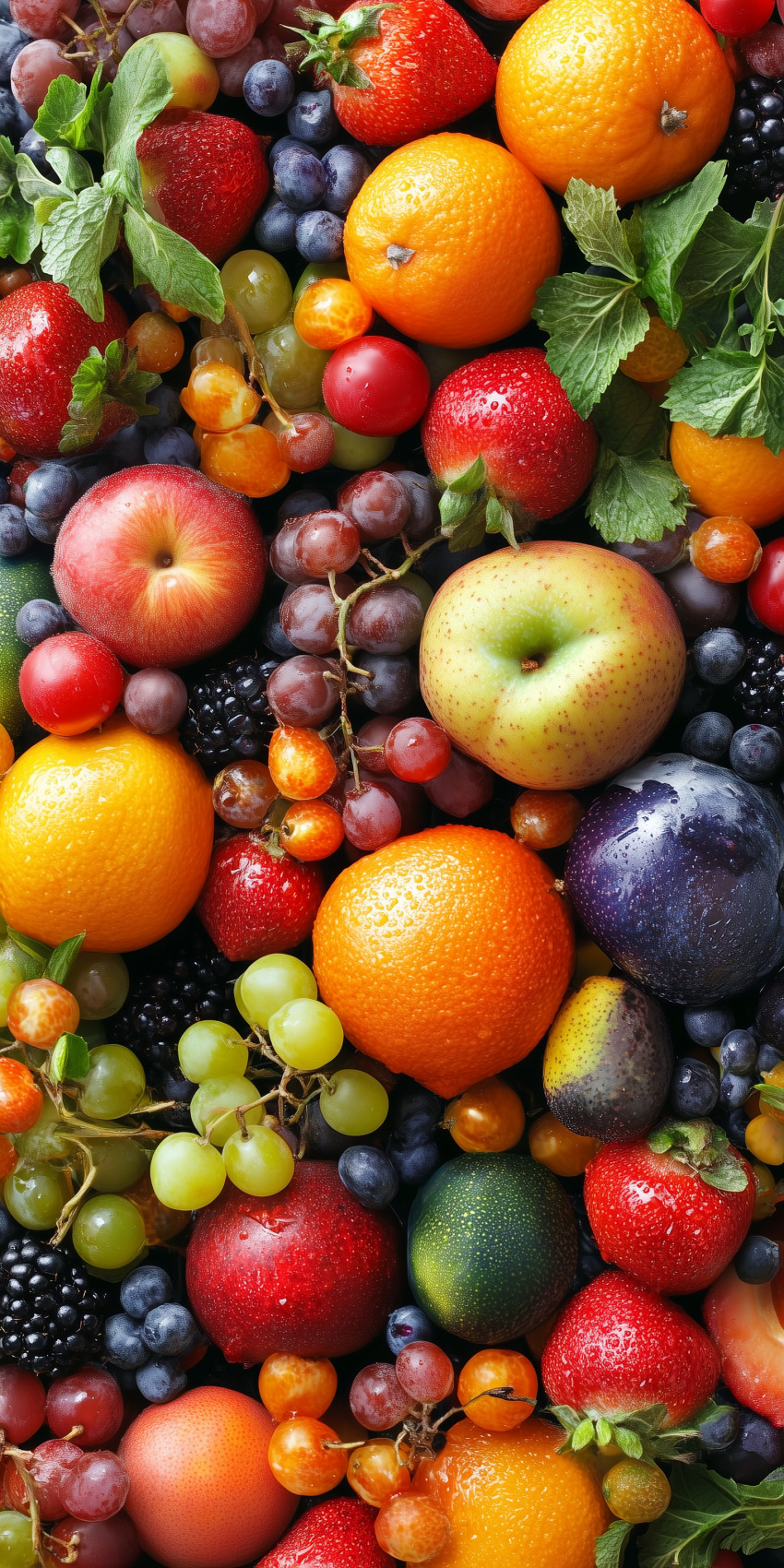 Fond d'écran mobile mix fruits et légumes 1