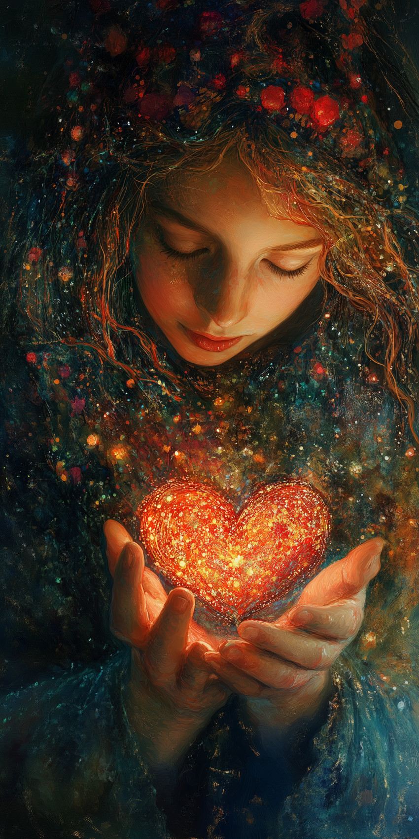 Fond d'écran amour coeur romantique romantisme dessin