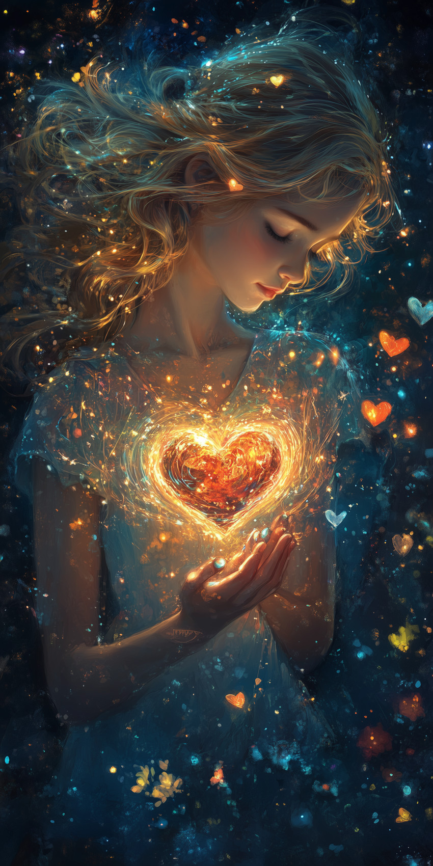 Fond d'écran amour coeur romantique romantisme femme 1