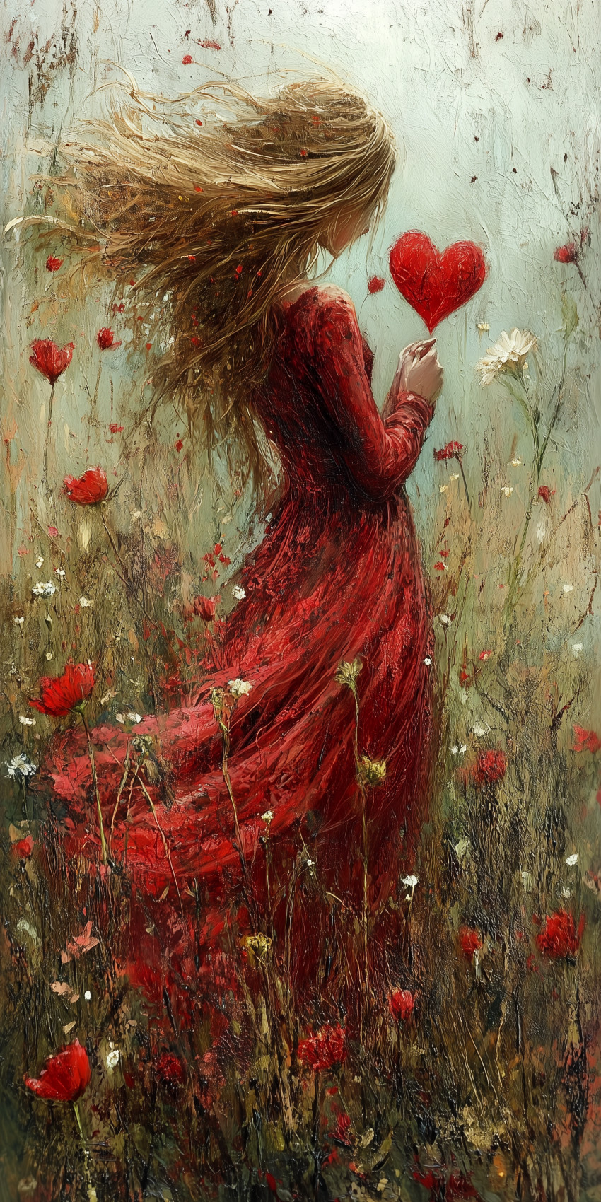 fond d ecran amour coeur romantique romantisme femme fleurs