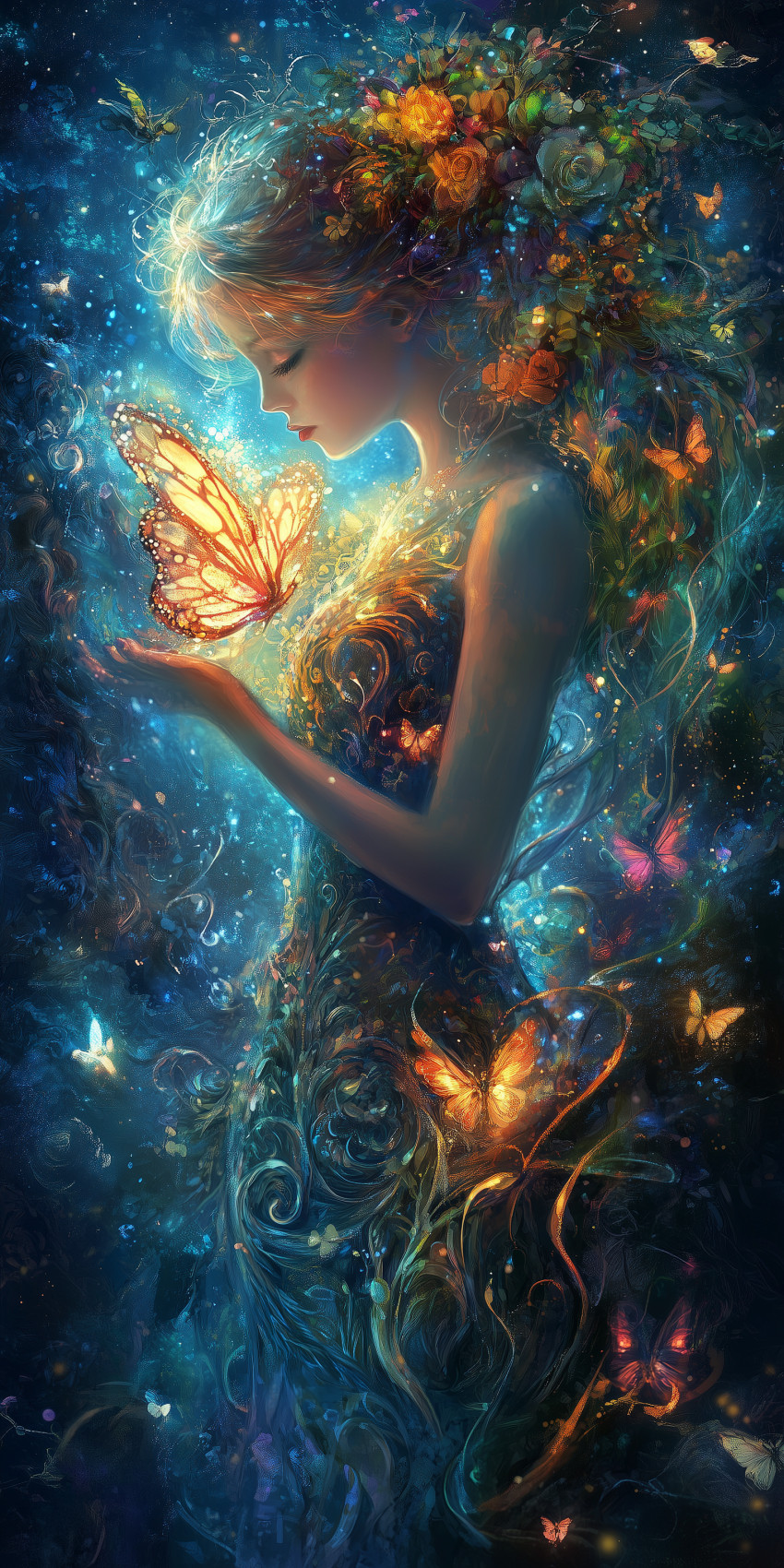 fond d ecran amour coeur romantique romantisme papillons 1