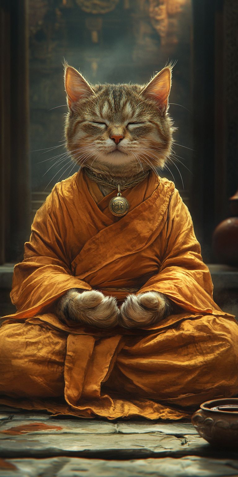 Fond d'écran mobile animal meditation 1