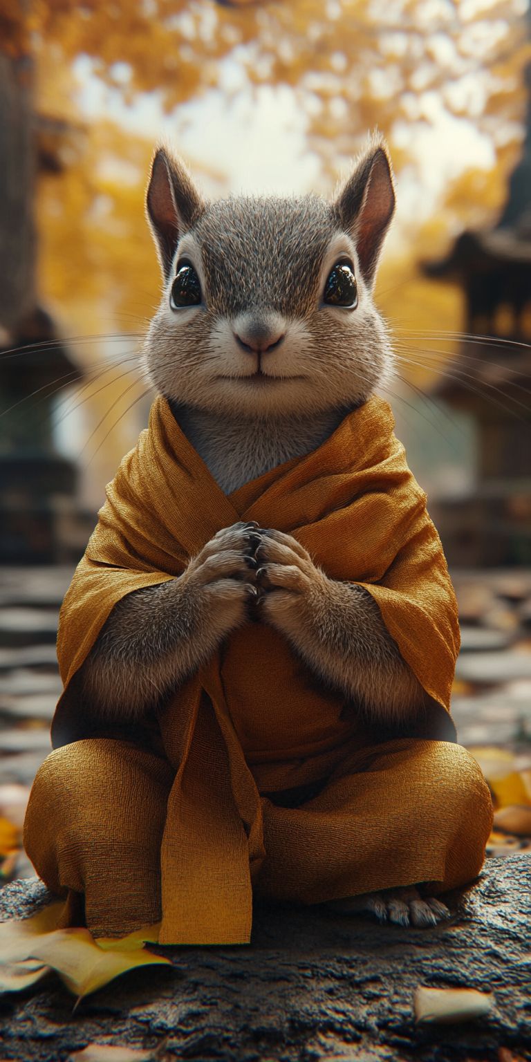 fond d ecran mobile animal meditation 104