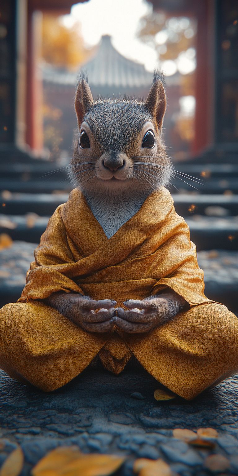 fond d ecran mobile animal meditation 105