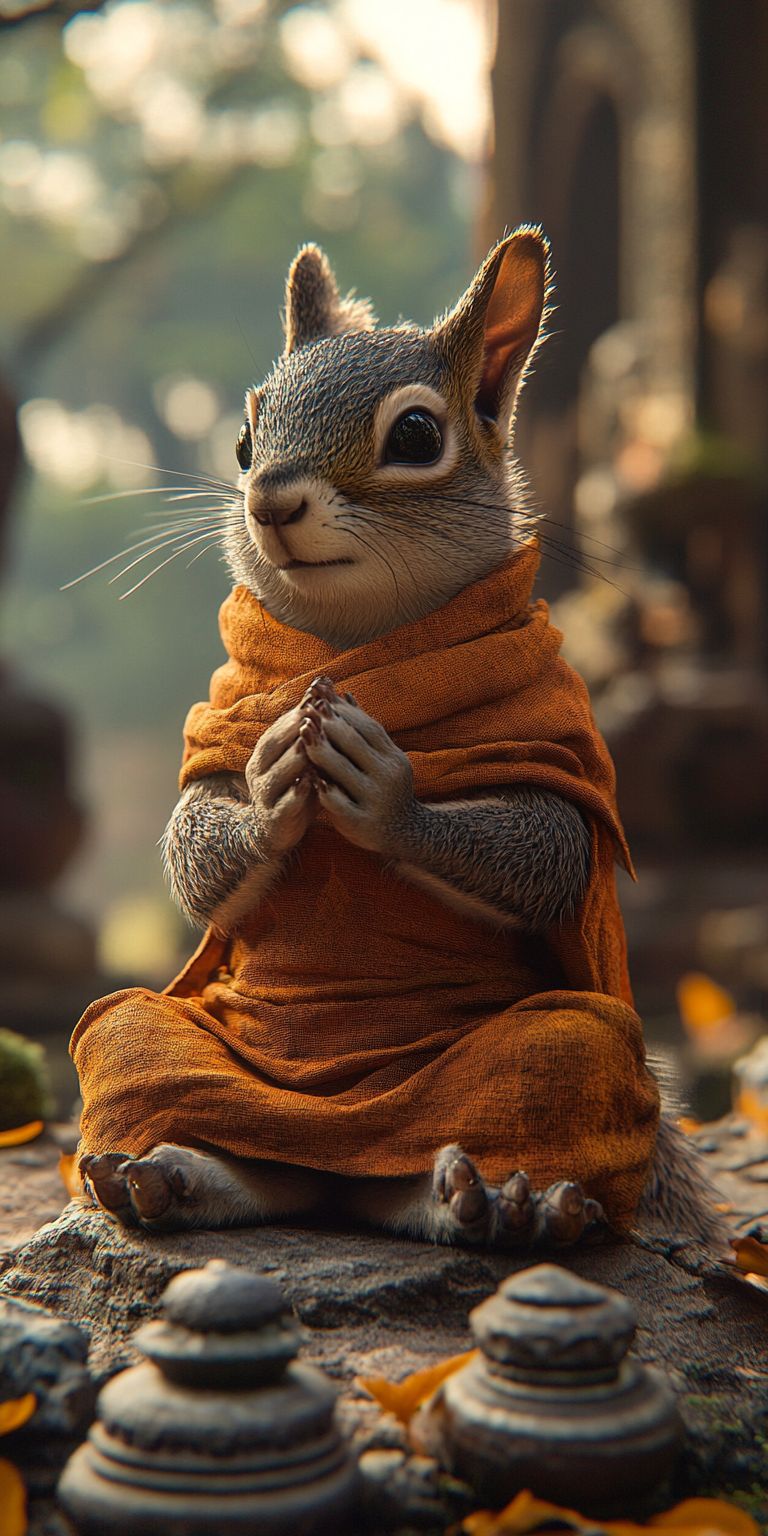 fond d ecran mobile animal meditation 106