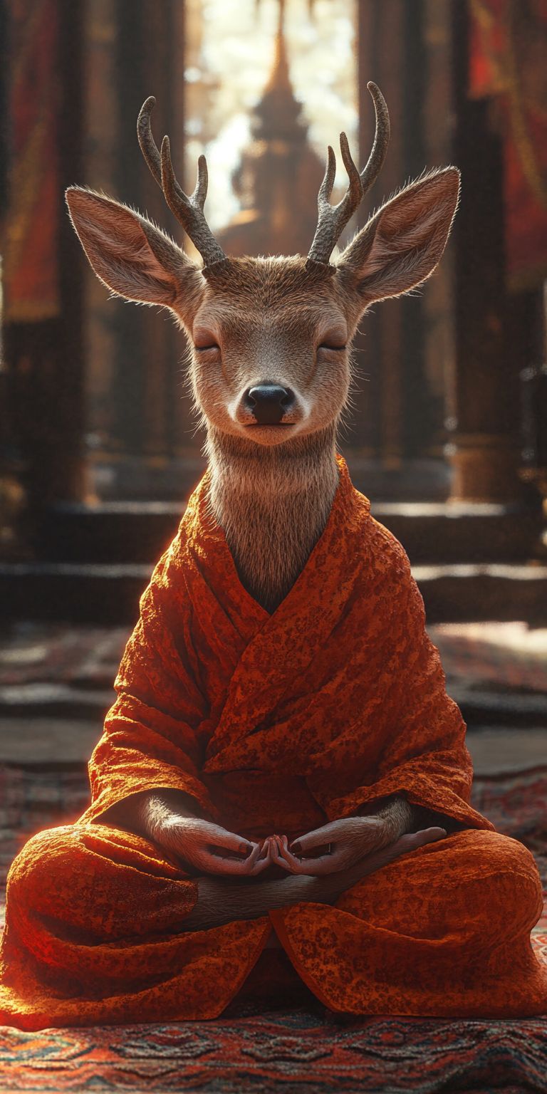 Fond d'écran mobile animal meditation 11