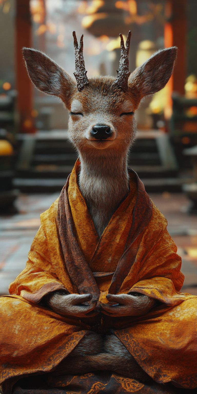 fond d ecran mobile animal meditation 16