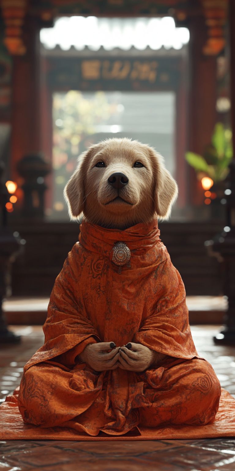 Fond d'écran mobile animal meditation 18