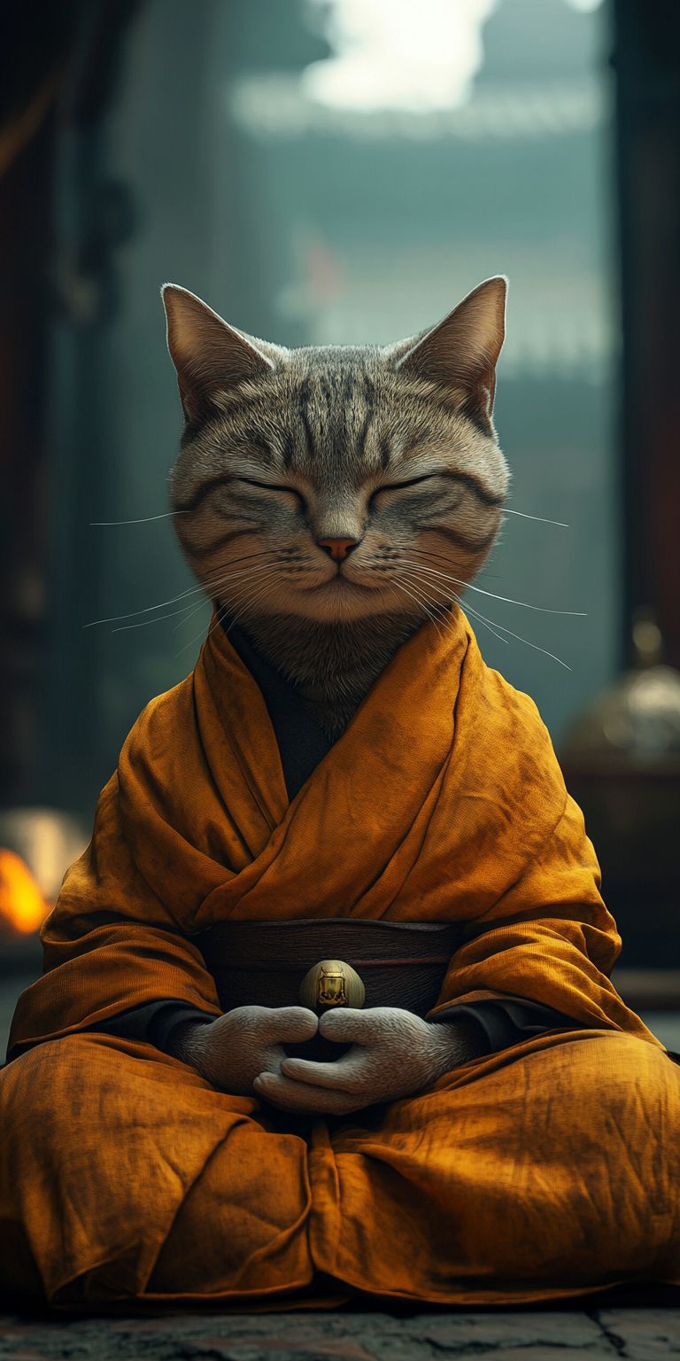 Fond d'écran mobile animal meditation 2