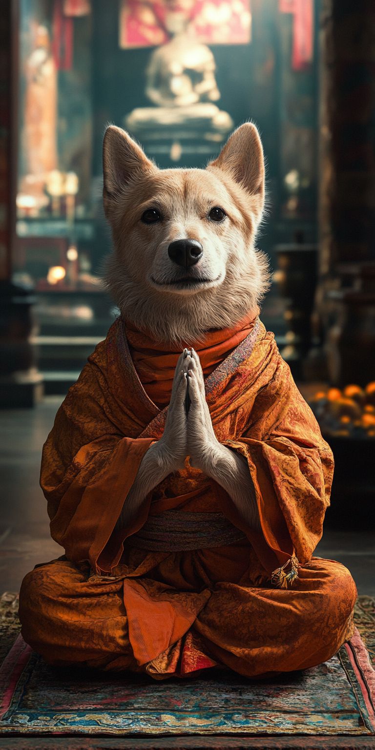 Fond d'écran mobile animal meditation 20