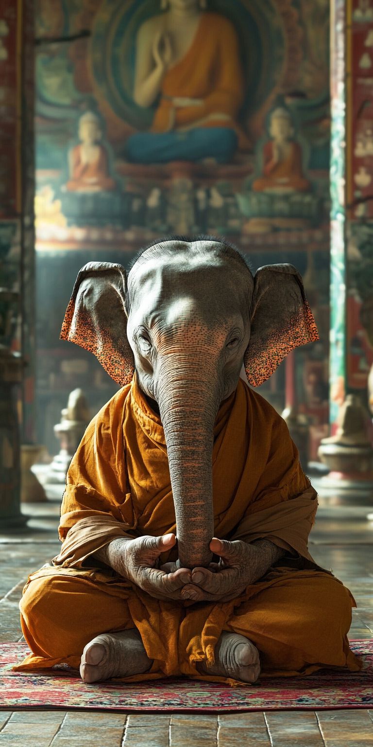 Fond d'écran mobile animal meditation 30