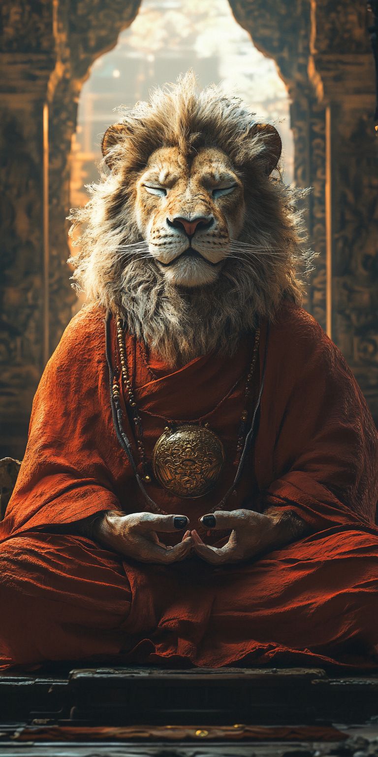 Fond d'écran mobile animal meditation 56