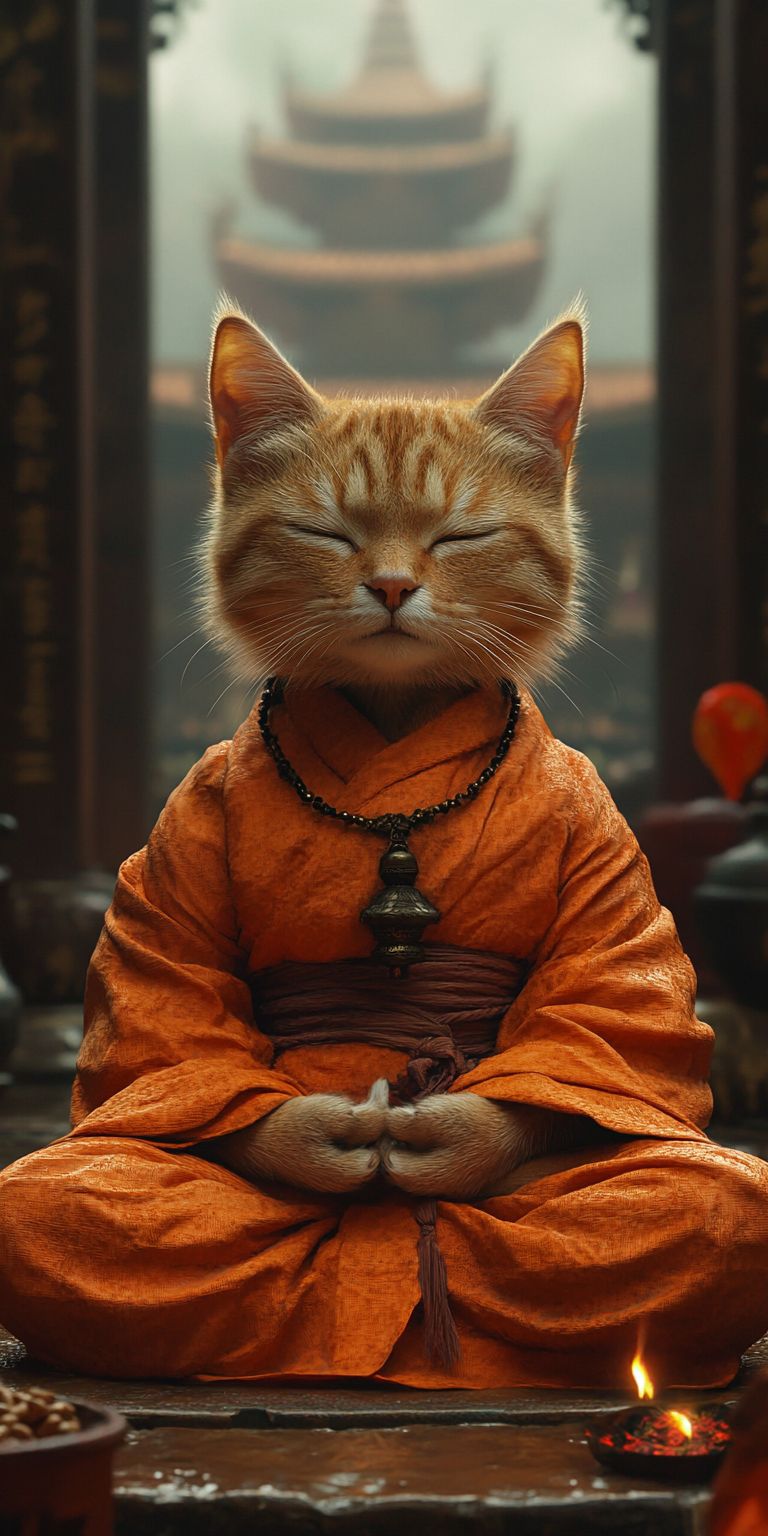 Fond d'écran mobile animal meditation 6