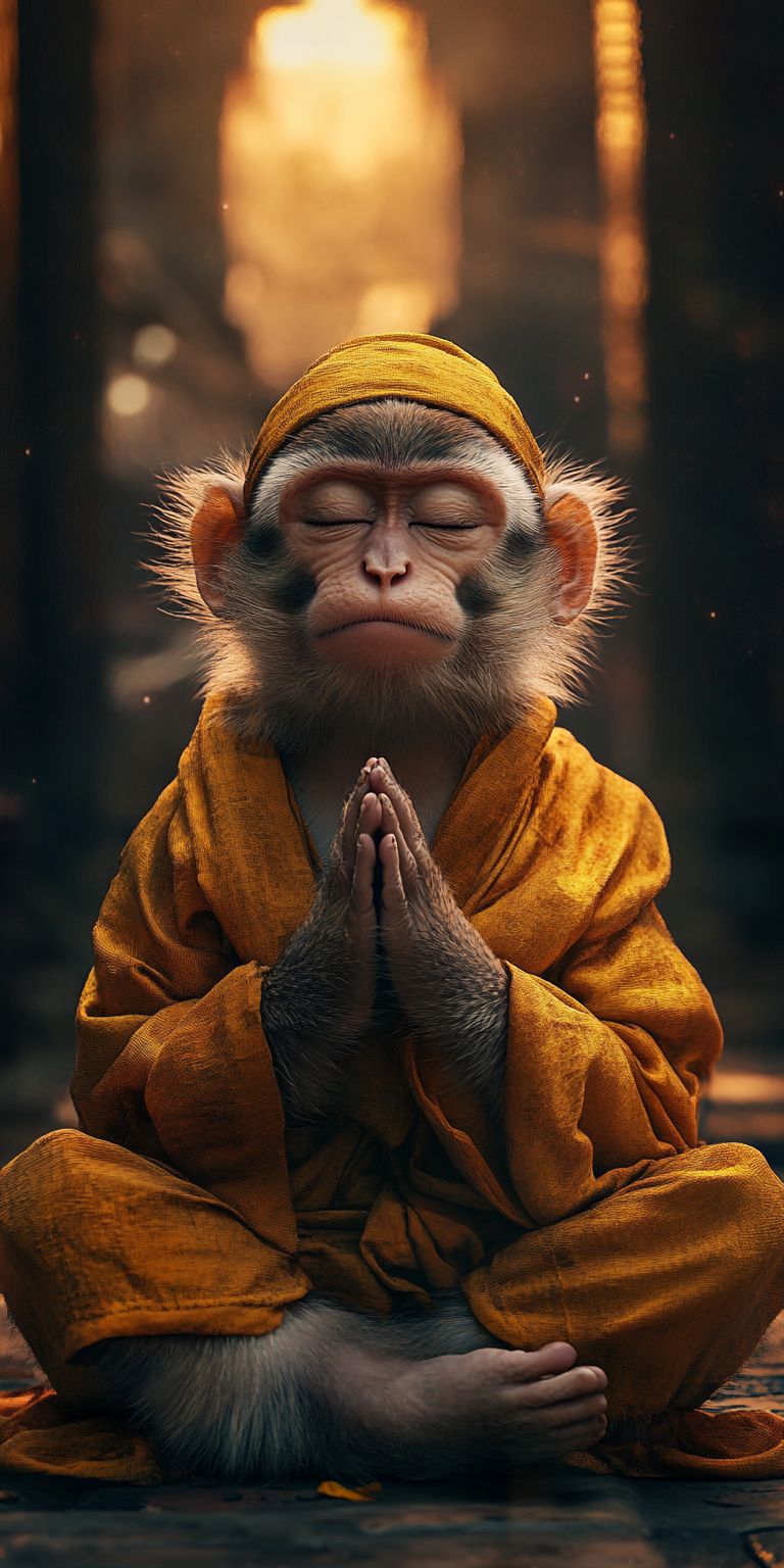 Fond d'écran mobile animal meditation 64