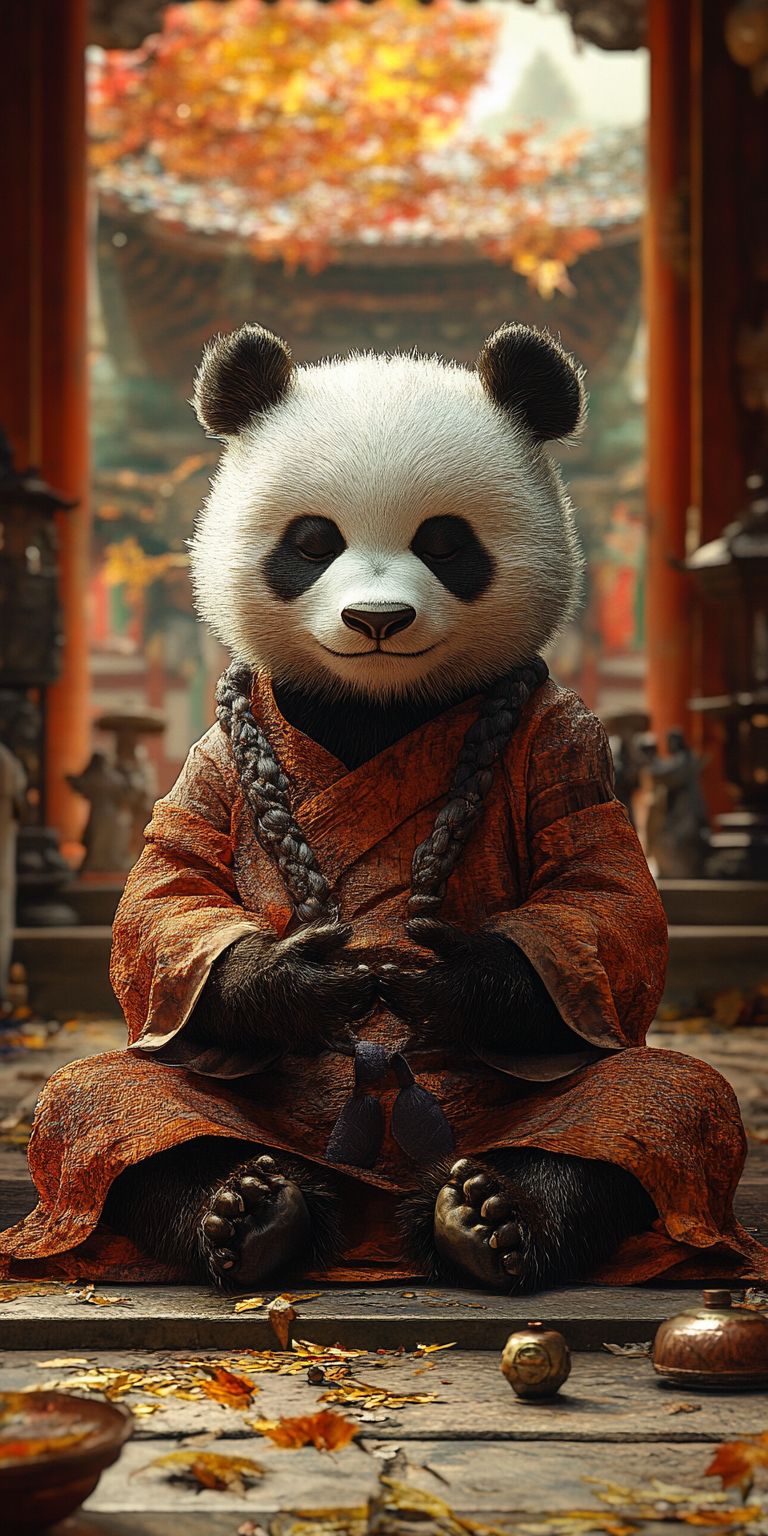 Fond d'écran mobile animal meditation 77