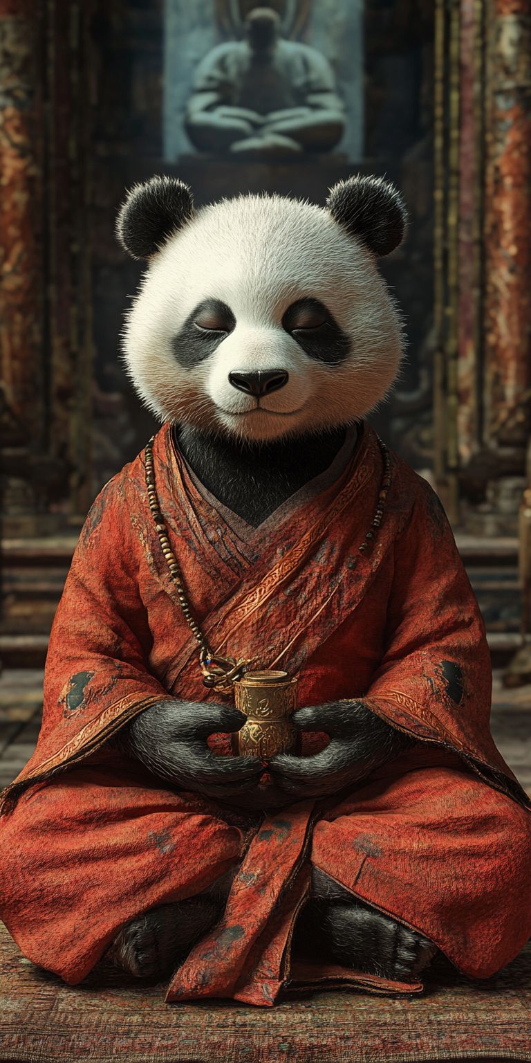 Fond d'écran mobile animal meditation 79