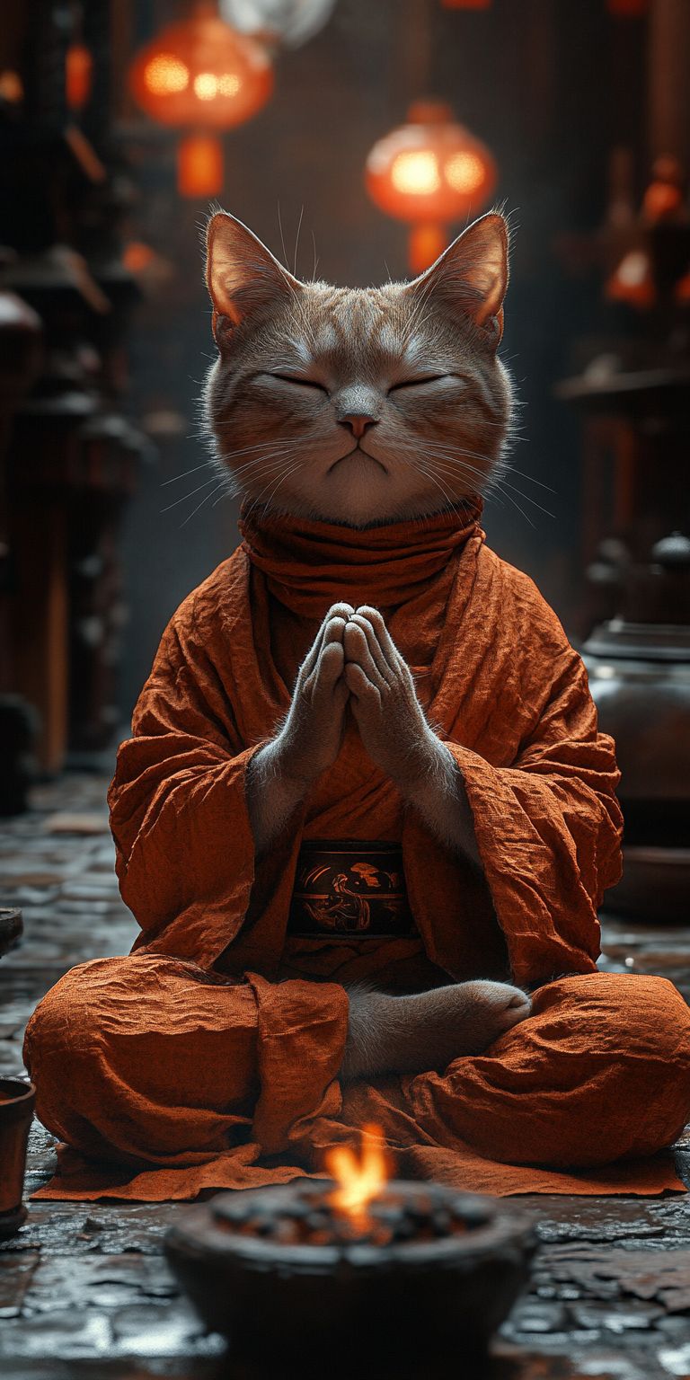 Fond d'écran mobile animal meditation 8