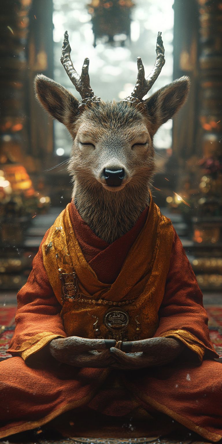 Fond d'écran mobile animal meditation 9