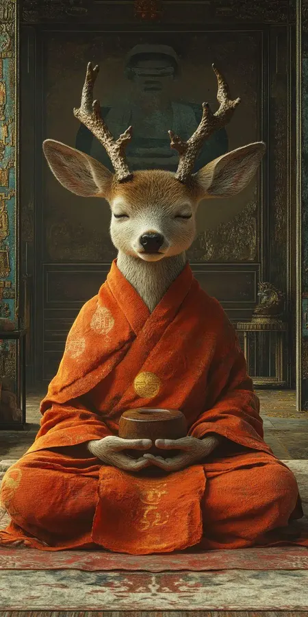 fond d ecran mobile animal meditation 10