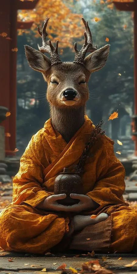 fond d ecran mobile animal meditation 12