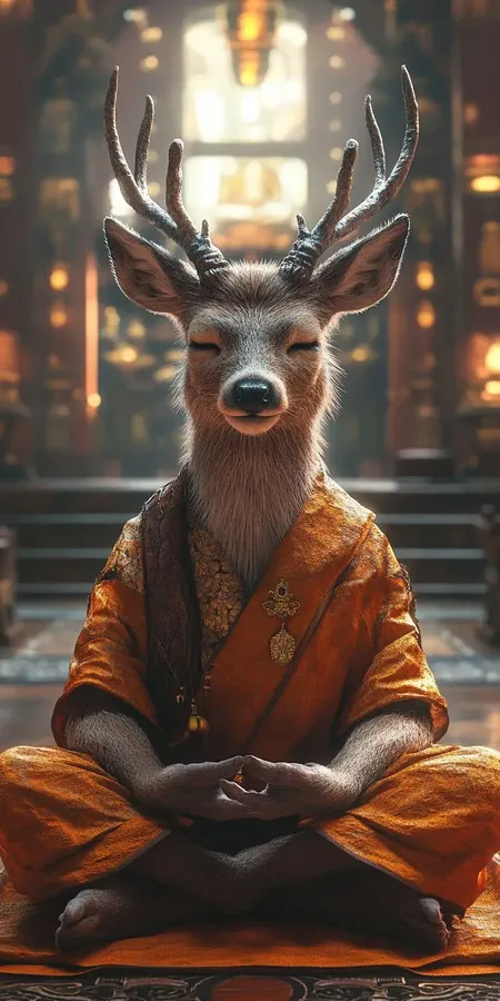 fond d ecran mobile animal meditation 13