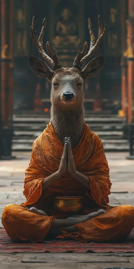 fond d ecran mobile animal meditation 14