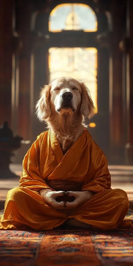 fond d ecran mobile animal meditation 17