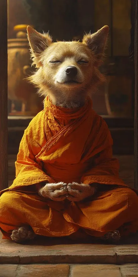 fond d ecran mobile animal meditation 19