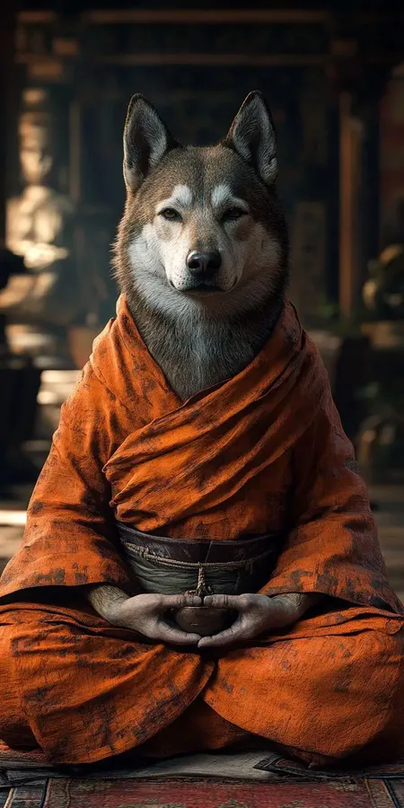 fond d ecran mobile animal meditation 21