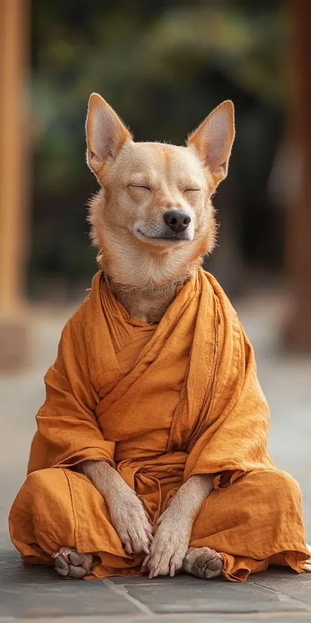 fond d ecran mobile animal meditation 23