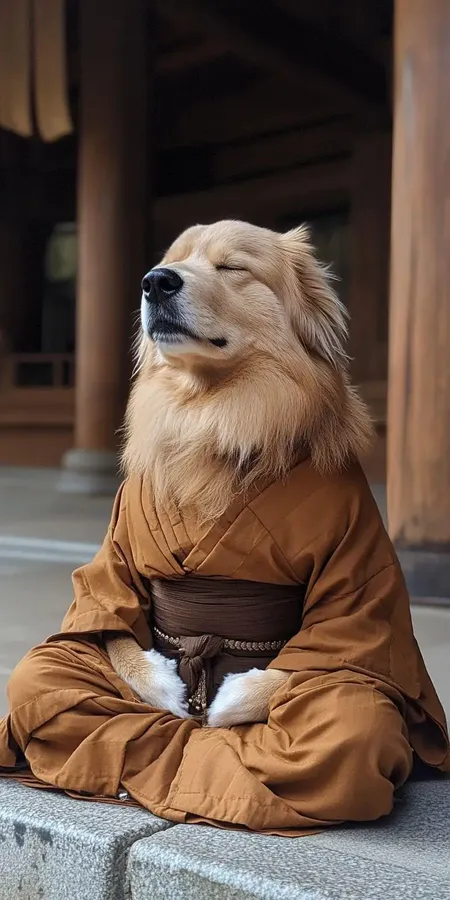 fond d ecran mobile animal meditation 24