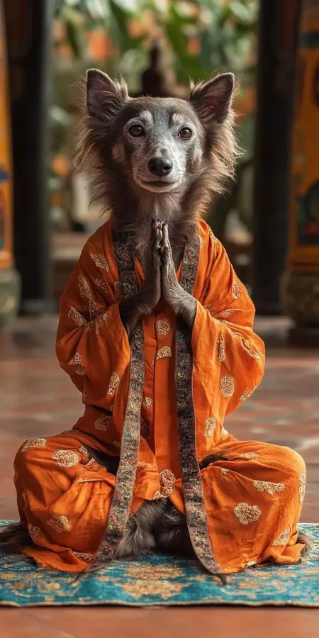 fond d ecran mobile animal meditation 27