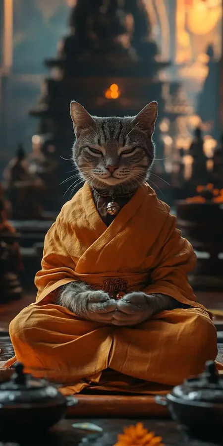 fond d ecran mobile animal meditation 4