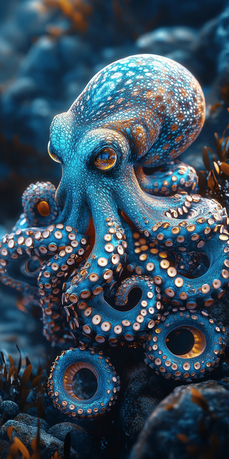 Fond d'écran poulpe pour mobile 3