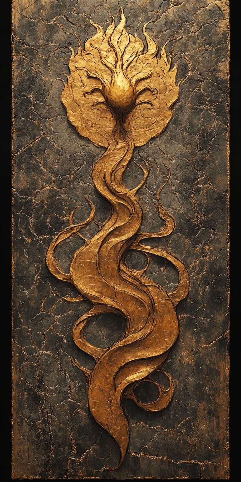 Fond d'écran mobile abstrait creation noir et or par ange lina 1