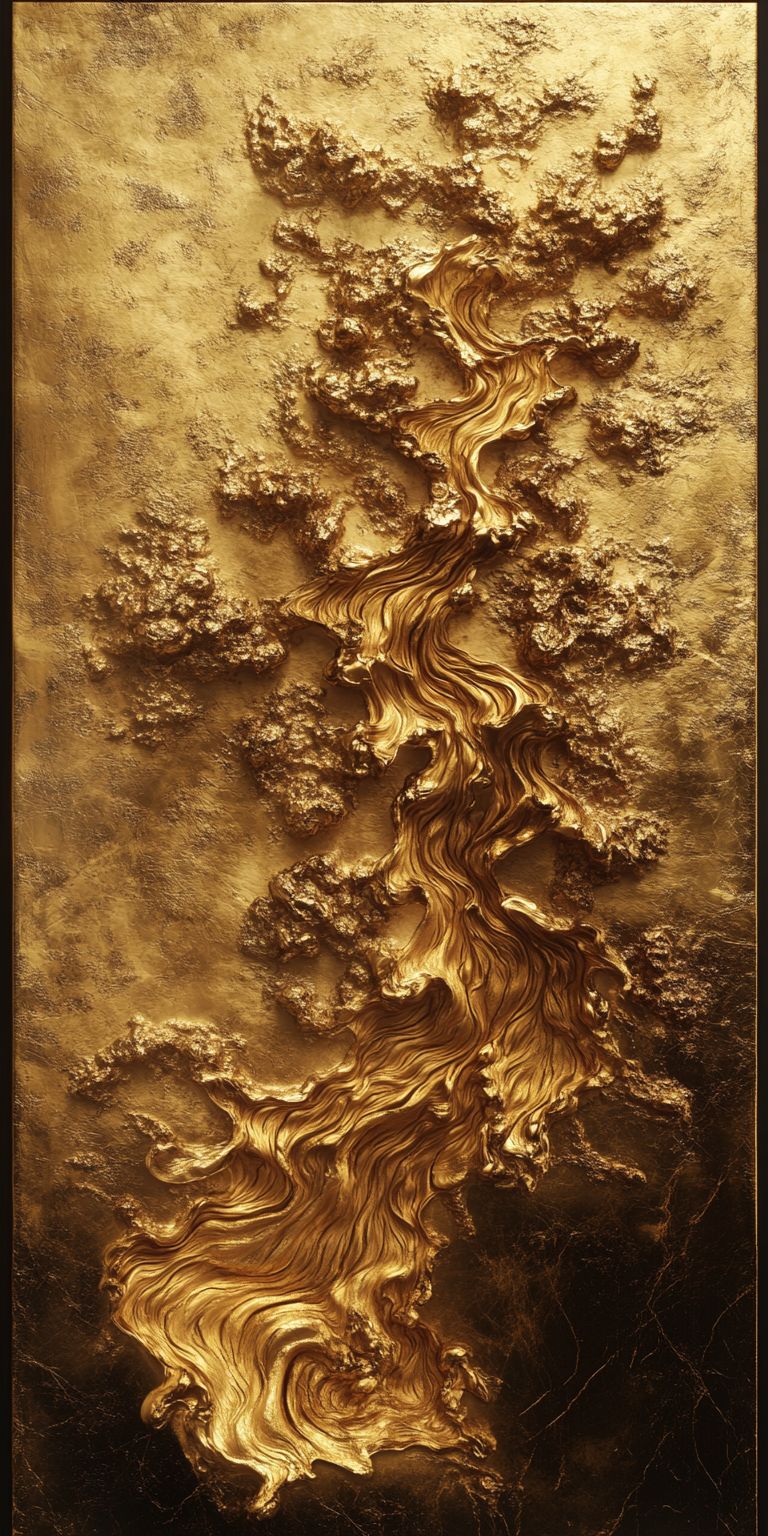 fond d ecran mobile abstrait creation noir et or par ange-lina 102