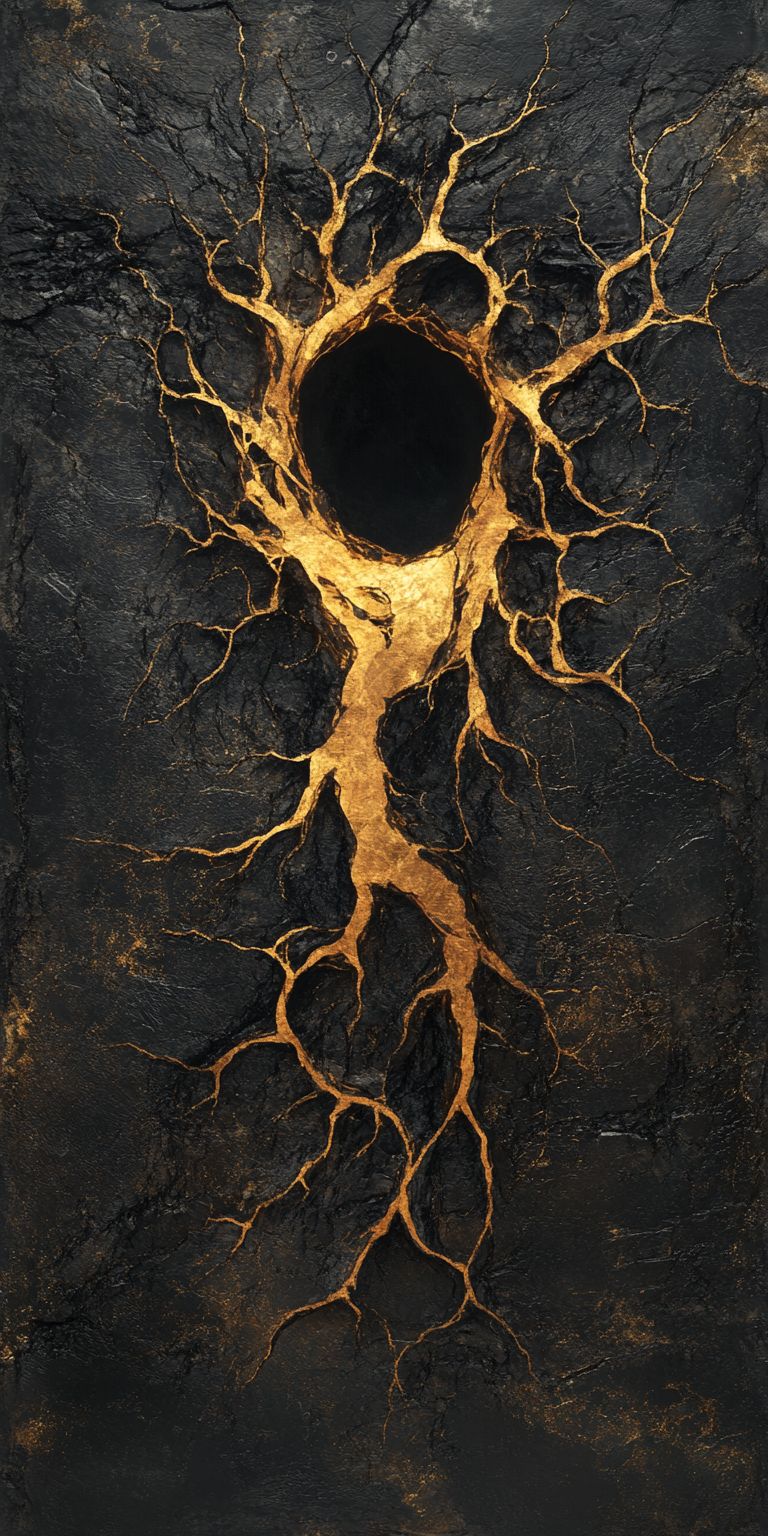 fond d ecran mobile abstrait creation noir et or par ange-lina 104