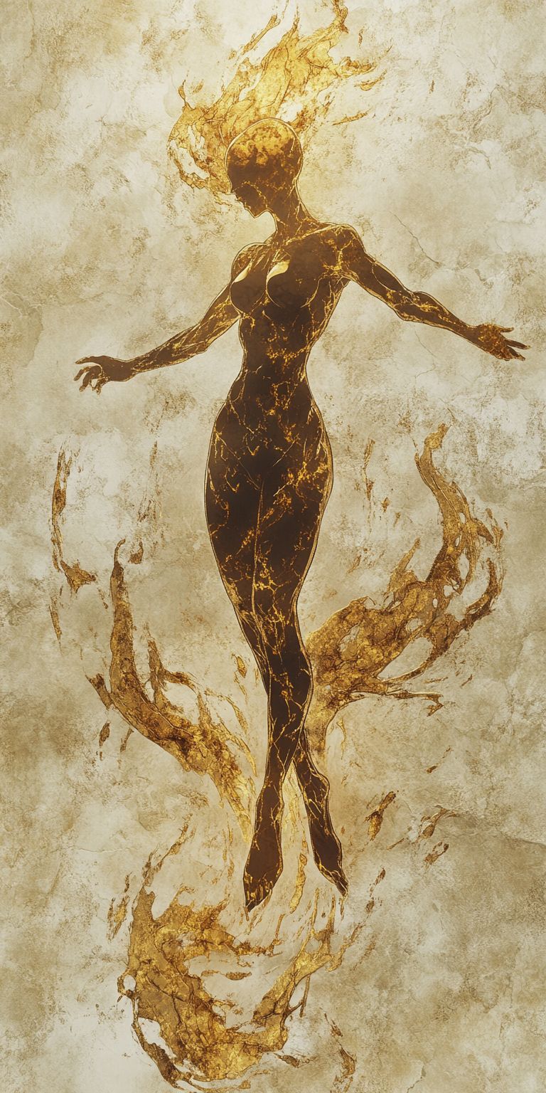 Fond d'écran mobile abstrait creation noir et or par ange lina 17