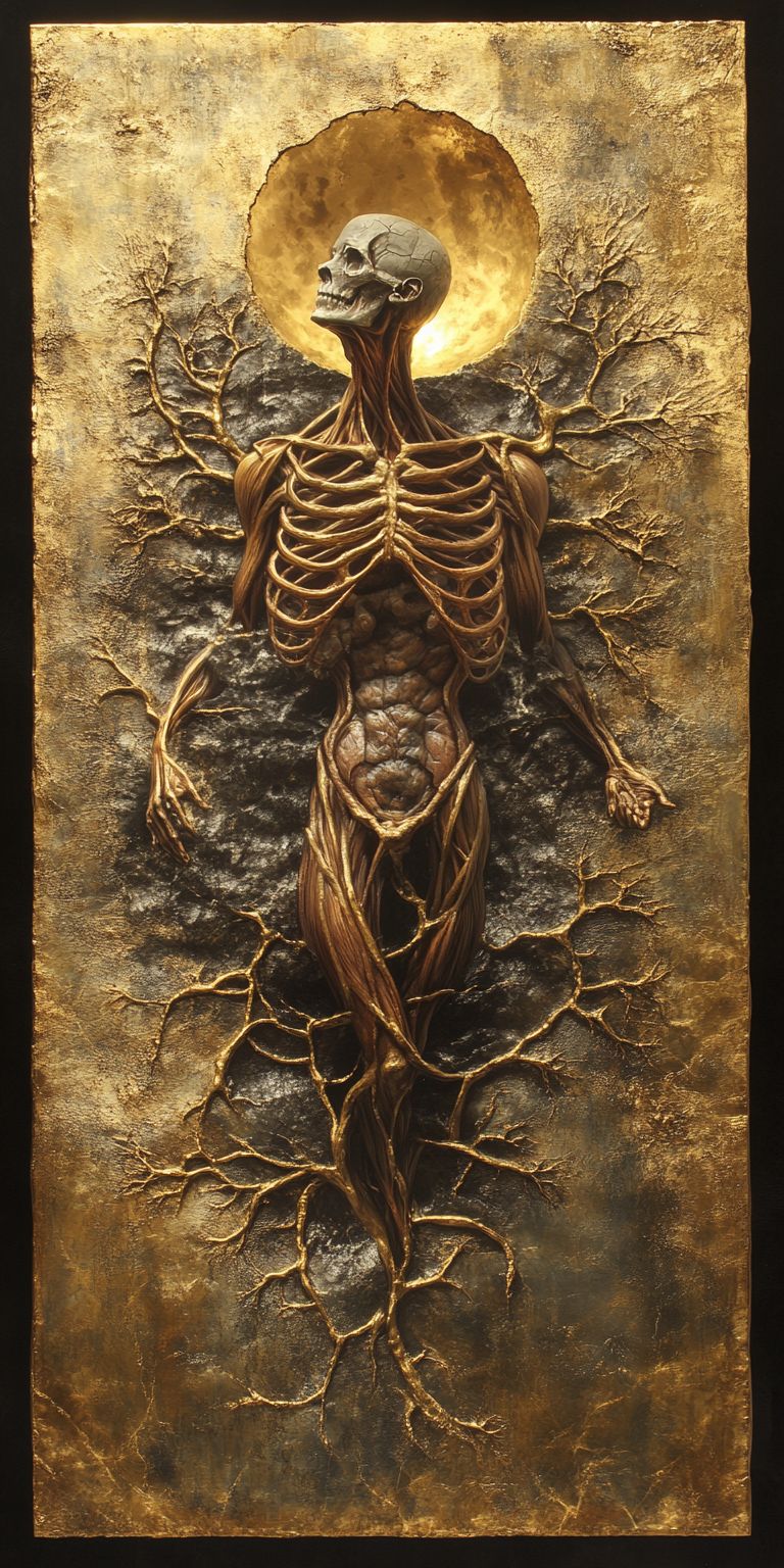 Fond d'écran mobile abstrait creation noir et or par ange lina 28