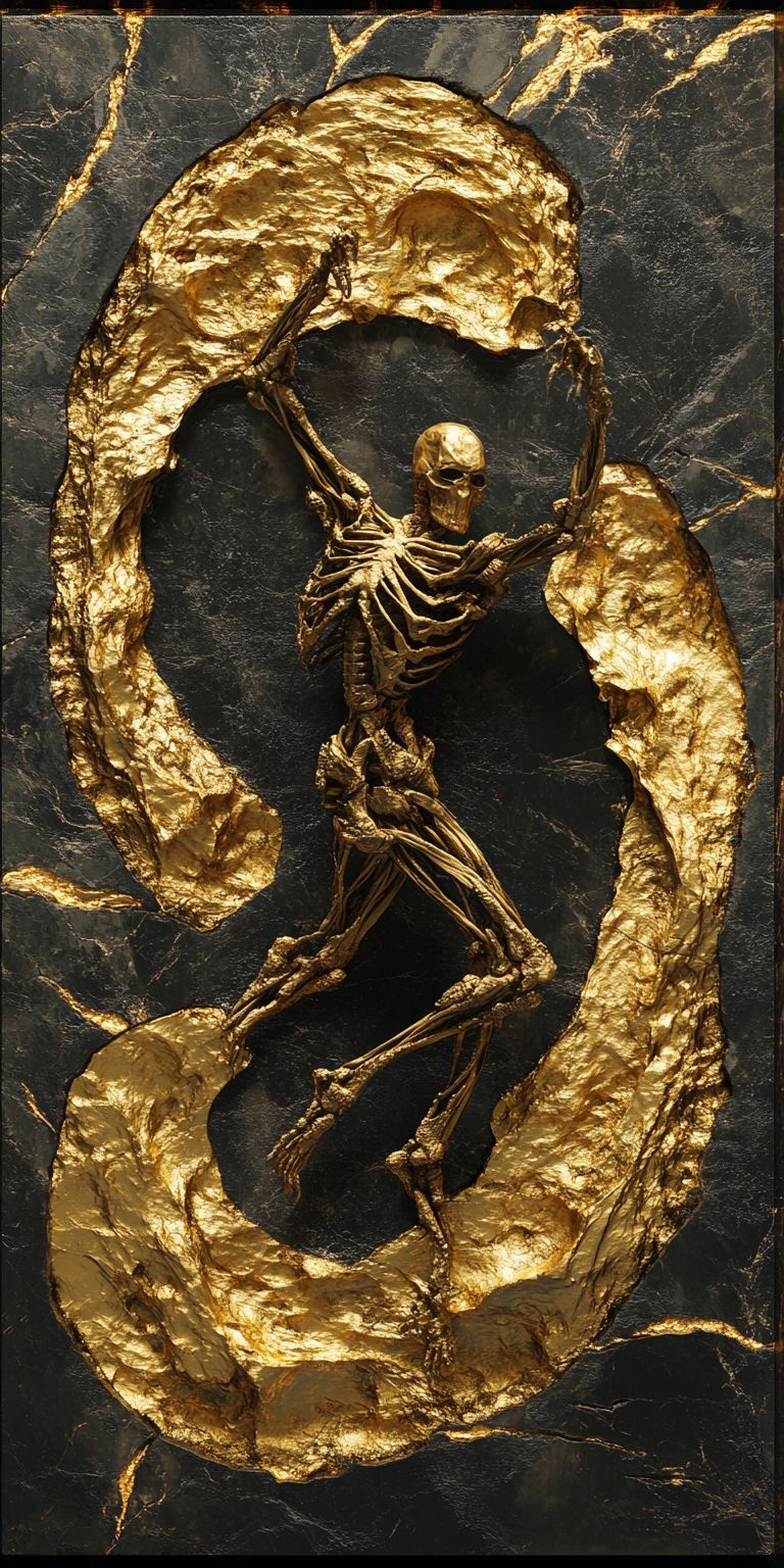 fond d ecran mobile abstrait creation noir et or par ange-lina 36