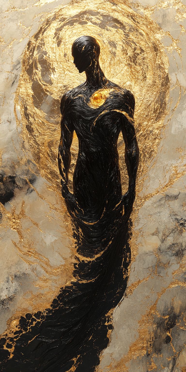 fond d ecran mobile abstrait creation noir et or par ange-lina 46