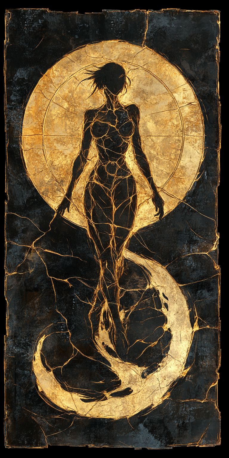 Fond d'écran mobile abstrait creation noir et or par ange lina 61