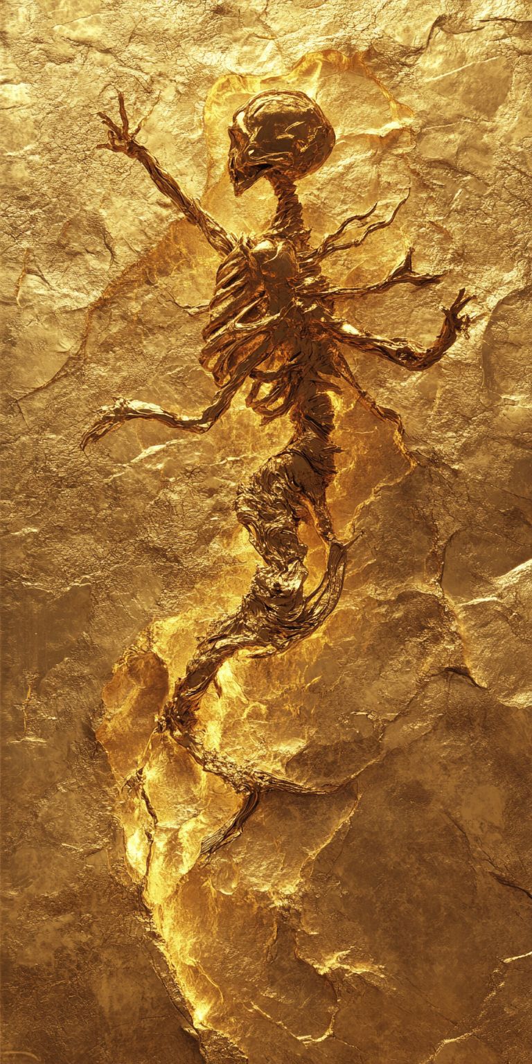 fond d ecran mobile abstrait creation noir et or par ange-lina 7