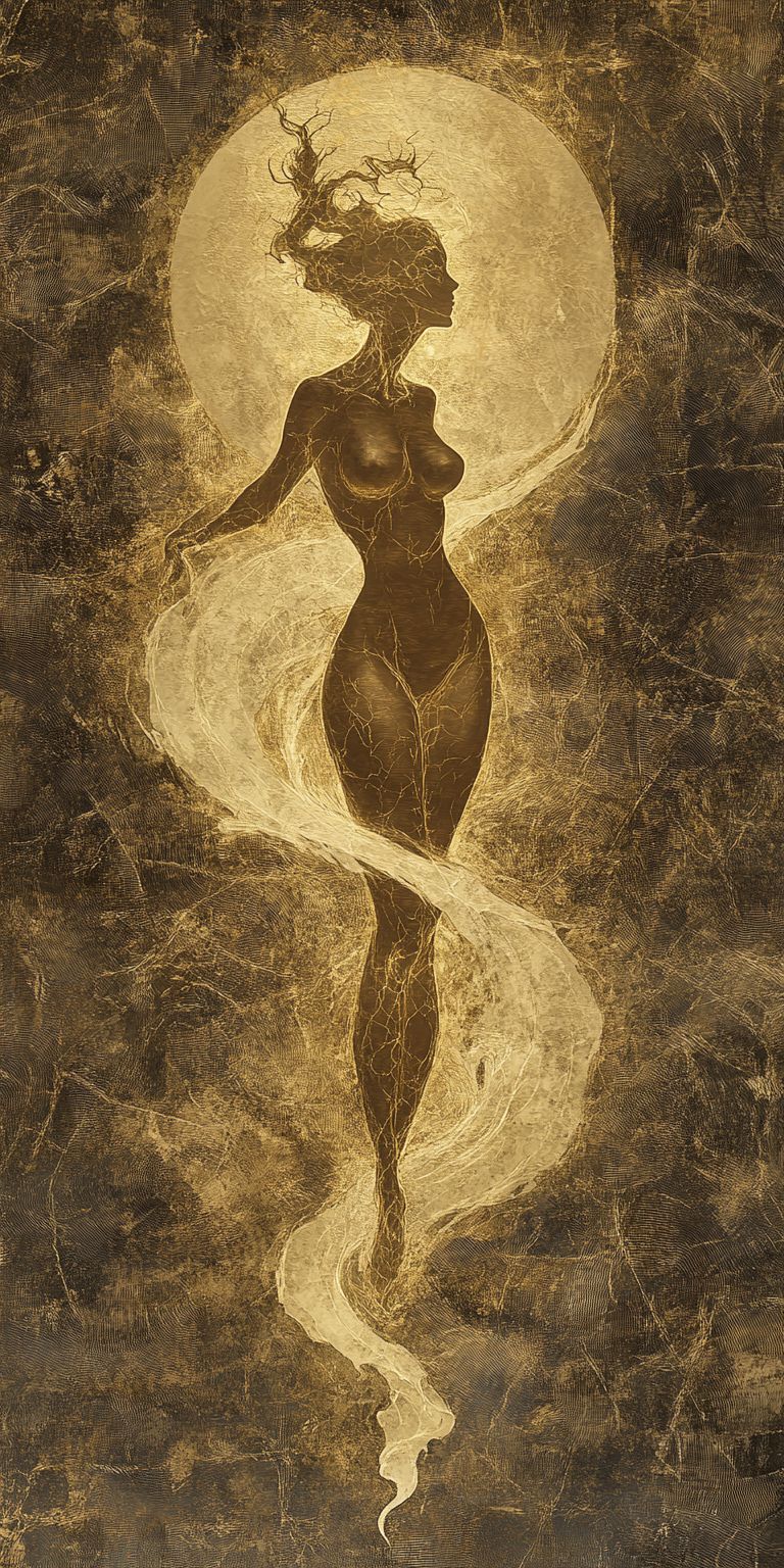 Fond d'écran mobile abstrait creation noir et or par ange lina 75