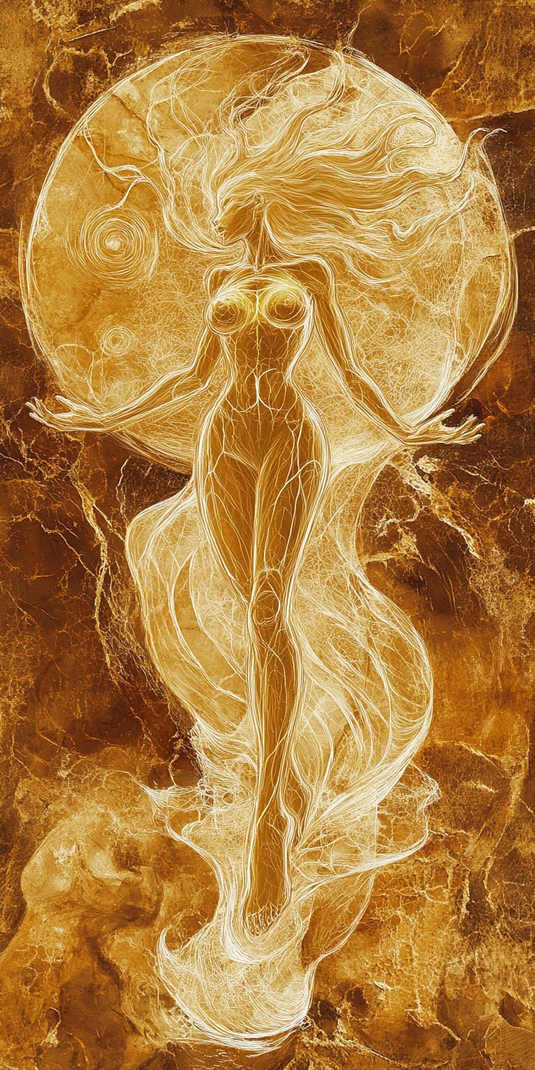 Fond d'écran mobile abstrait creation noir et or par ange lina 76